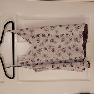 White House Black Market Reversible Tank - Muted Purple and White